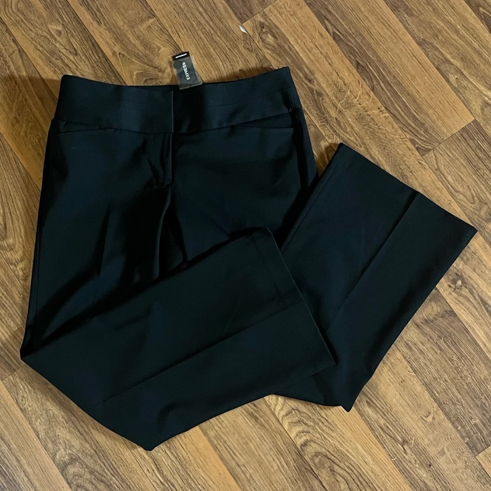 Express Editor Flair Straight Through Hip & Thigh Flare Trousers - Picture 4 of 9